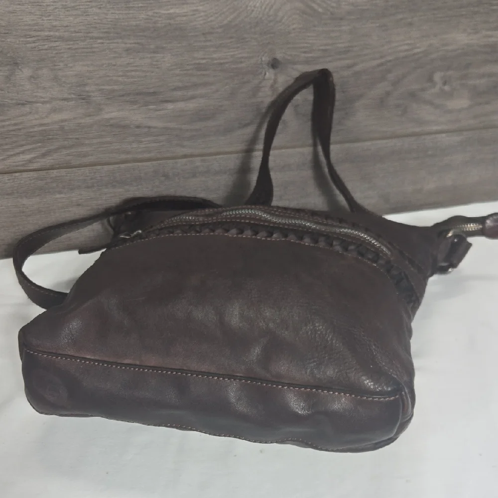 Vilenca Holland for Anthropologie Brown Leather Crossbody Bag